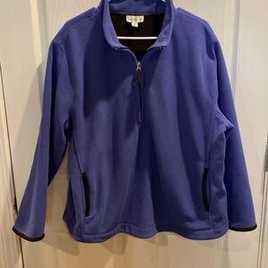 Coldwater Creek purple fleece jacket, size XL